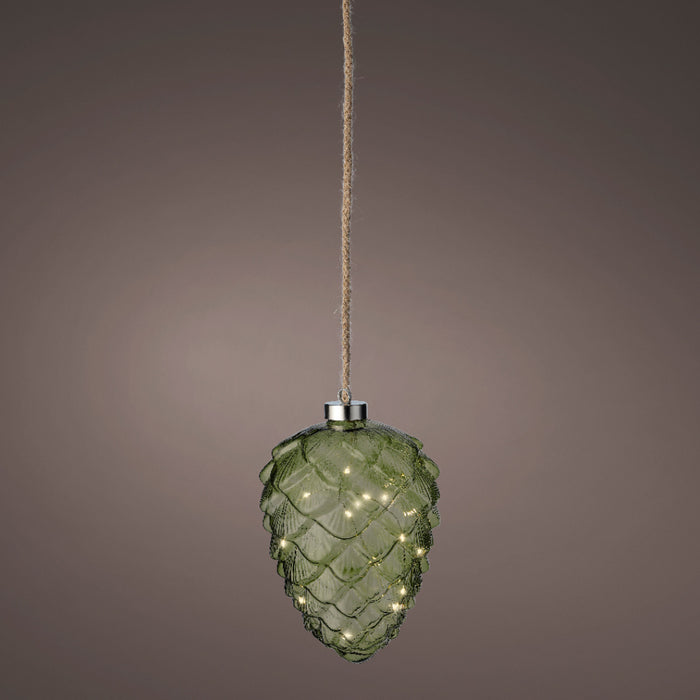 Kaemingk Micro LED Green Pinecone (21cm)