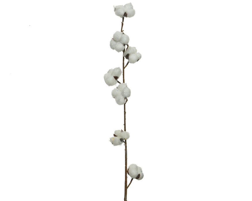 Kaemingk Cotton Spray On Stem White