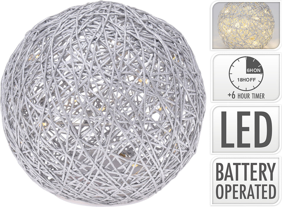 Koopman Ball with 15 LED 15cm Silver