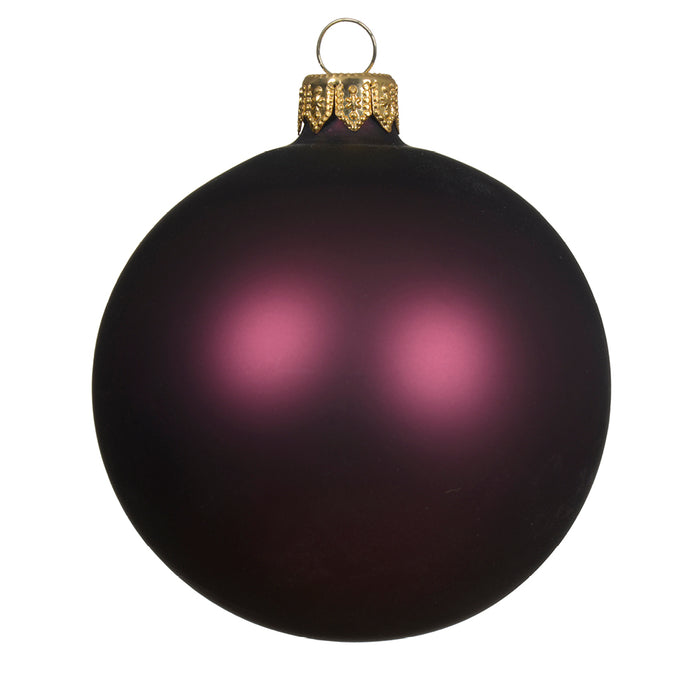 Kaemingk Matt Maroon Baubles Glass (8cm)