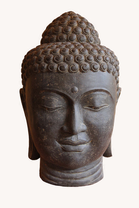 Buddha Head 75cm Cast Stone