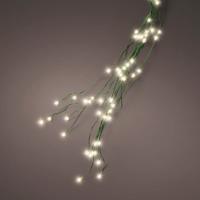 Kaemingk Micro Led Warm Green Flashing Tree Bunch Lights (180cm)