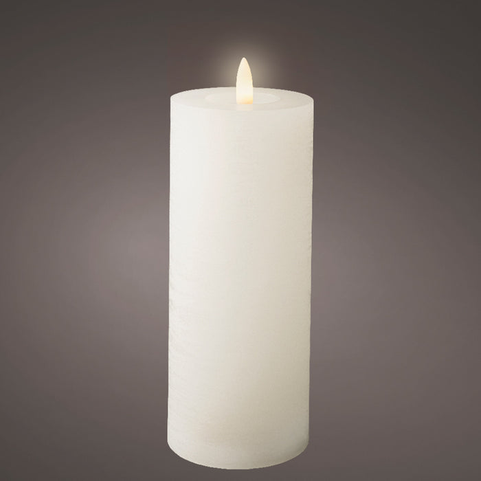 Kaemingk Led Wick White Candle Flat Top (19cm)