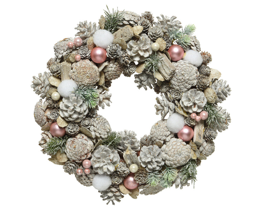 Kaemingk Frosted Pinecone Wreath (34cm)