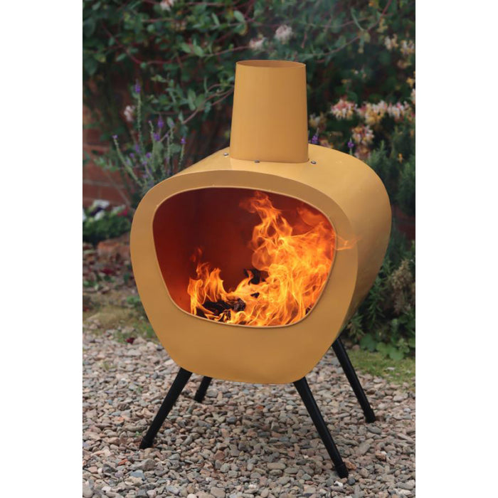 Gardeco Stella Chimenea, Mid-Century Retro Design, Orange