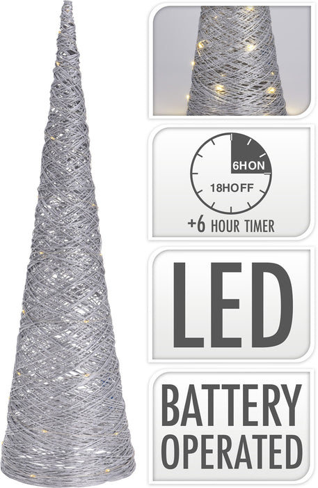 Koopman Cone with 30 LED 60cm Silver