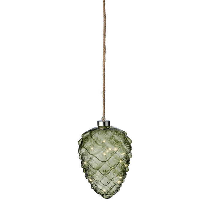 Kaemingk Micro LED Green Pinecone (21cm)