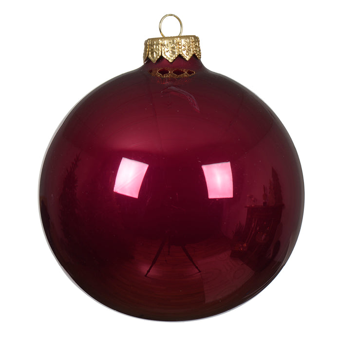 Kaemingk Shiny Cherry Baubles Glass (8cm)