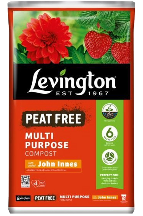 Levington Peat Free Multi Purpose Compost With John Innes 50Ltr