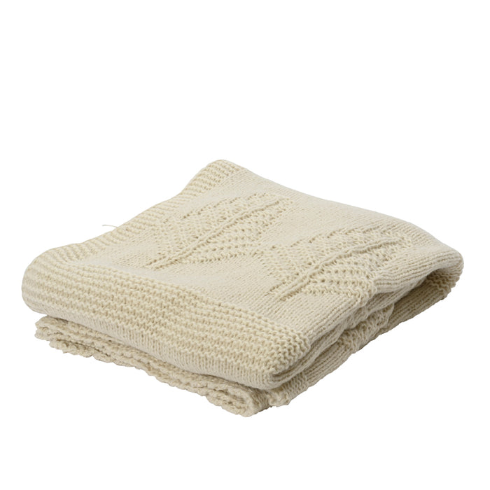 Kaemingk Beige Knitted Throw (L.130cm X W.150cm)