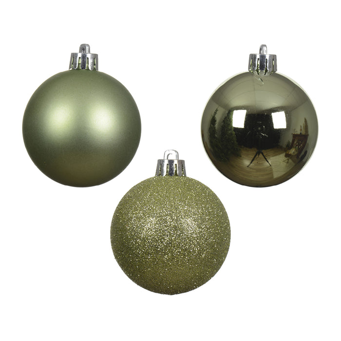 Kaemingk Green Tea Shatterproof Baubles (3cm)