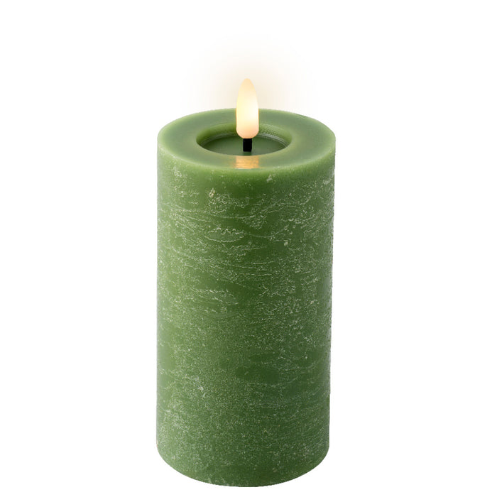 Kaemingk Led Wick Green Candle Flat Top (15cm)