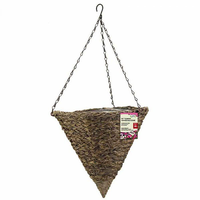 SmartGarden 14'' Tawny Faux Rattan Cone