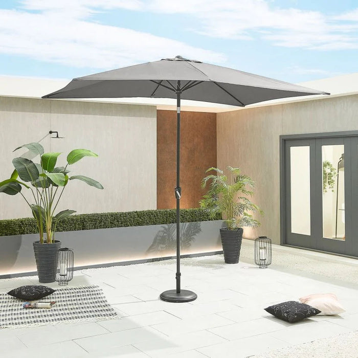 NOVA Antigua 3m x 2m Rectangular Crank & Tilt Aluminium Parasol - Grey