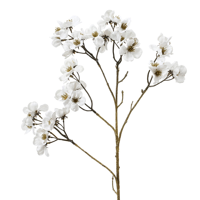 Kaemingk White Dogwood Flower Spray (H.78cm)