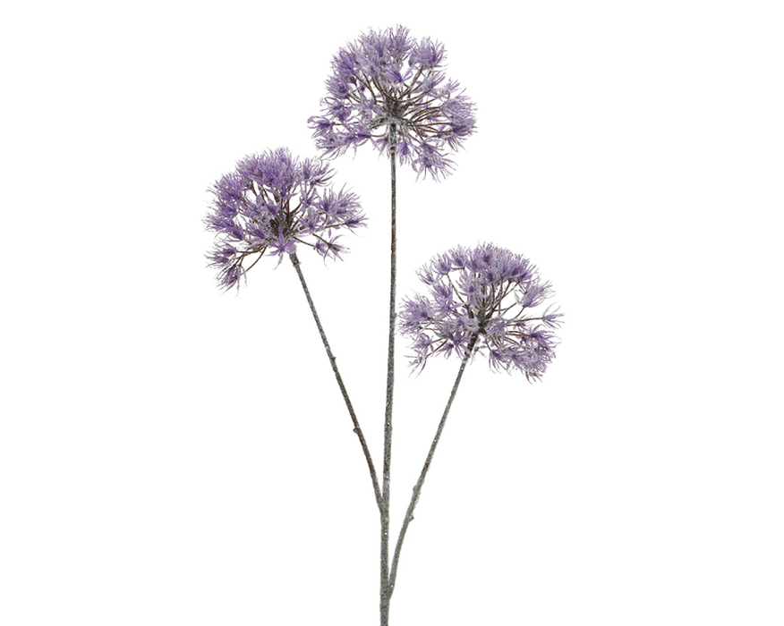 Kaemingk Allium Spray On Stem 3 Flowers Lilac