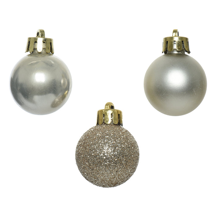 Kaemingk Pearl Shatterproof Baubles Mix (3cm)