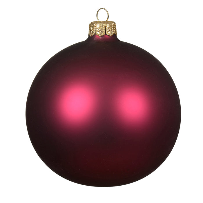 Kaemingk Matt Cherry Baubles Glass (8cm)