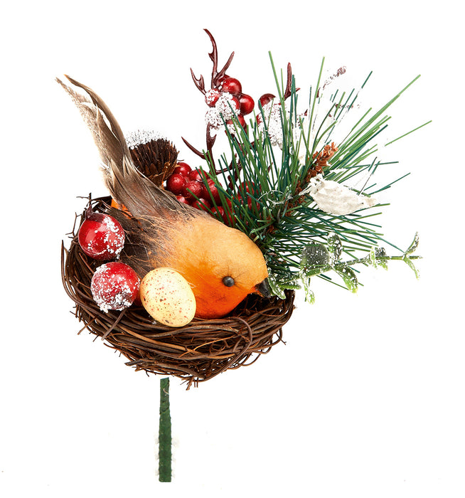 Premier Robin In Nest Pick (18cm)