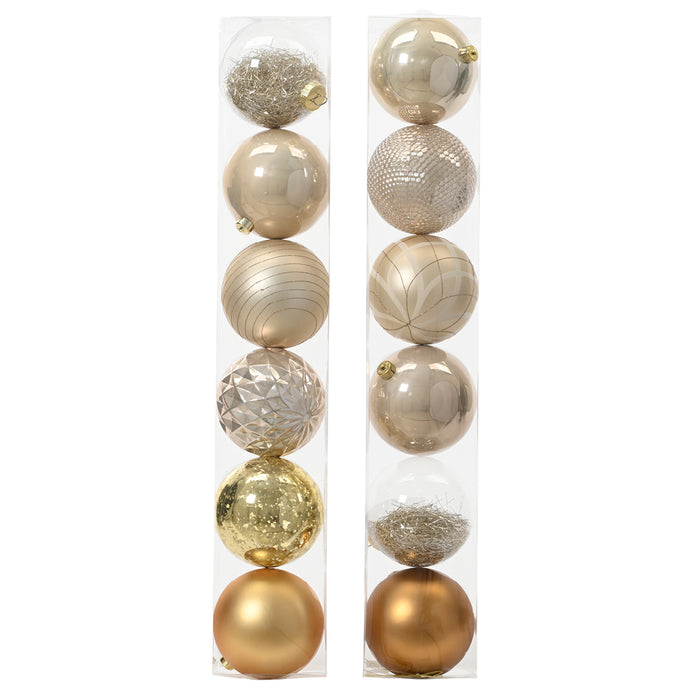 Kaemingk Variety Pearl Shatterproof Baubles Mix (15cm)