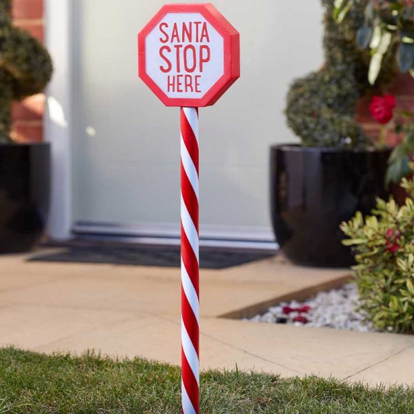 Smart Garden Santa Stop Here! Stake Light