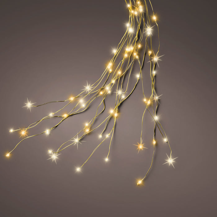 Kaemingk Micro Led Golden Flashing Tree Bunch Lights (240cm)