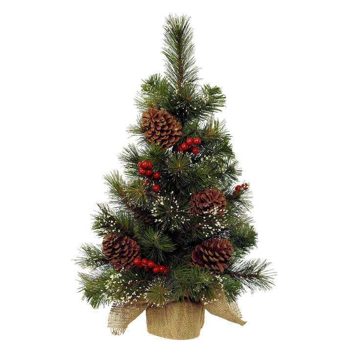 Kaemingk Ipswich Mini Tree With Pinecones (75cm)