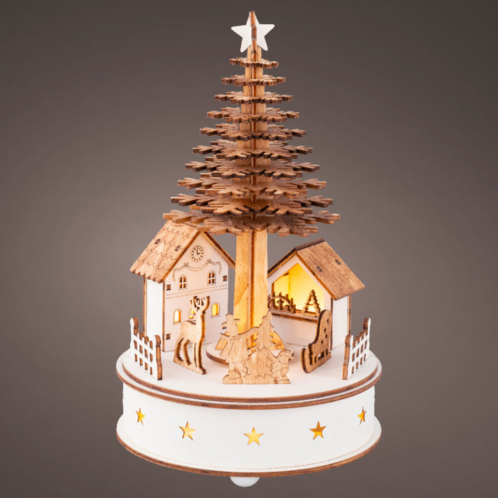 Kaemingk Led Village Tree Scenery Plywood