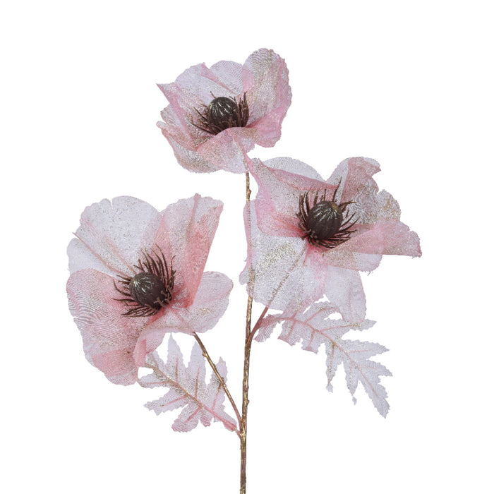 Kaemingk Poppy Flower On Stem (76cm)