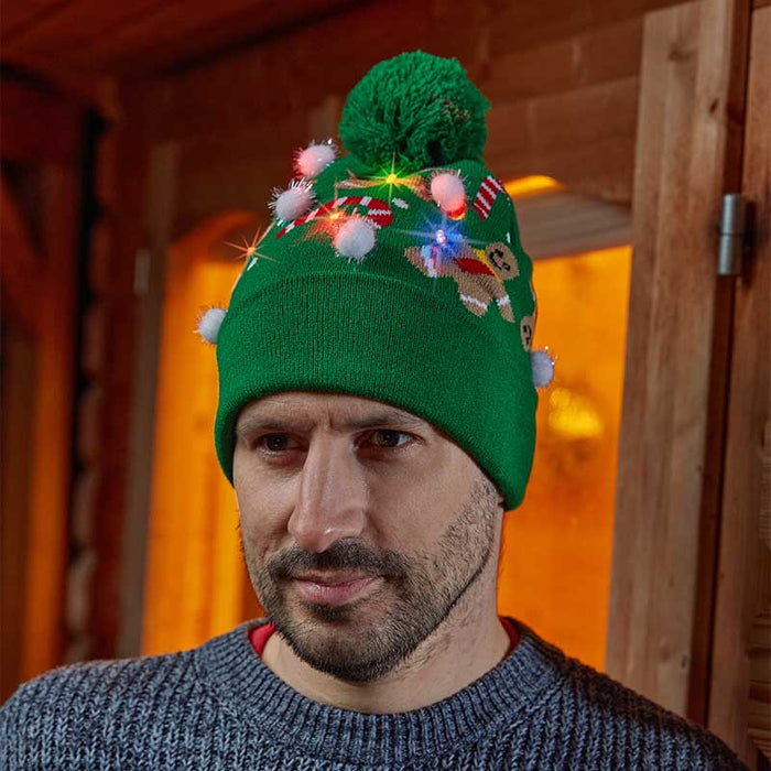 Smart Garden Gingerbread Xmas Hat With Candy Canes & Snowballs