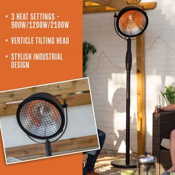 La Hacienda Vintage Searchlight Electric Patio Heater