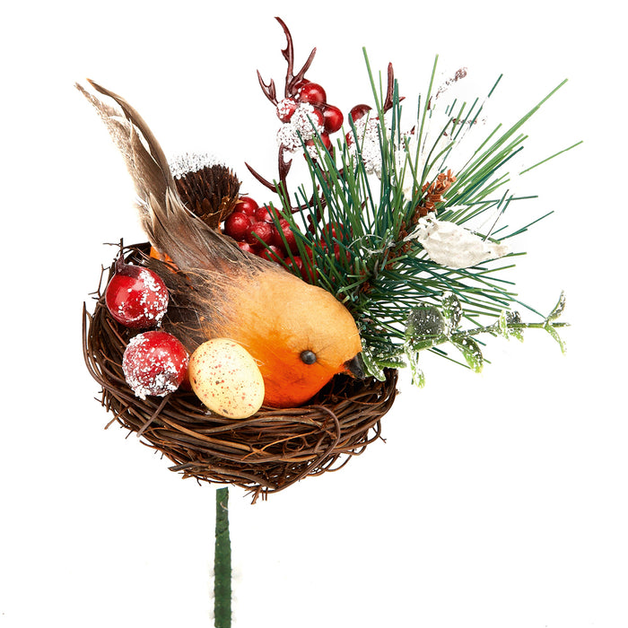 Premier Robin In Nest Pick (18cm)