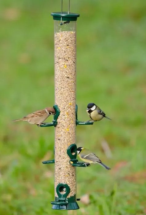 Johnston & Jeff Green Cast Metal 6 Port Seed Feeder