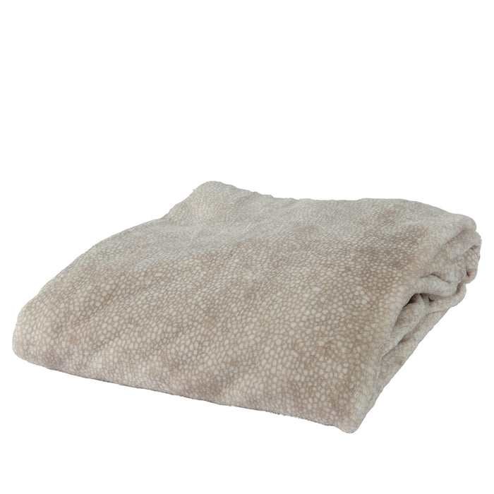 Kaemingk Beige Throw Tree Pattern Single (L.130cm X W.170cm)