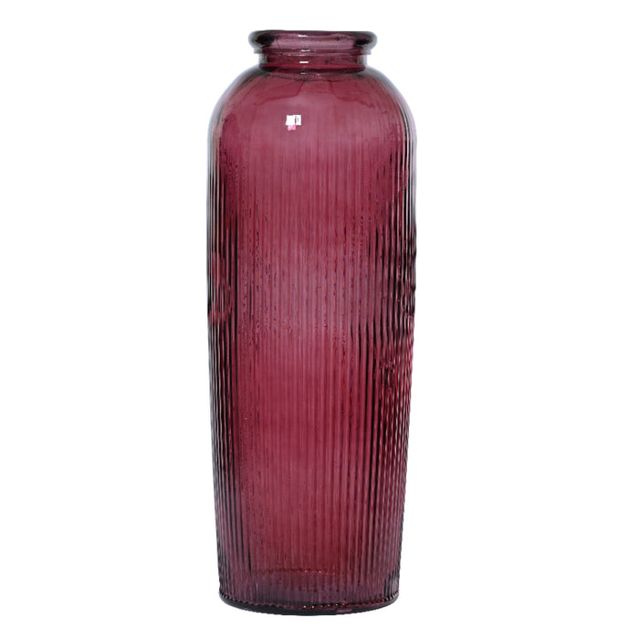 Kaemingk Maroon Tall Glass Vase Recycled (70cm)