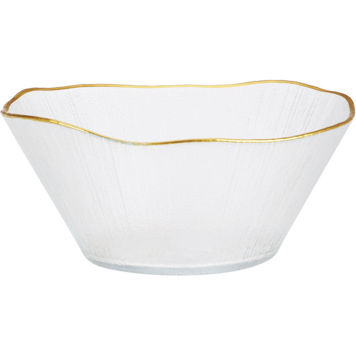 Koopman Bowl Glass Dia (21cm) Golden Rim