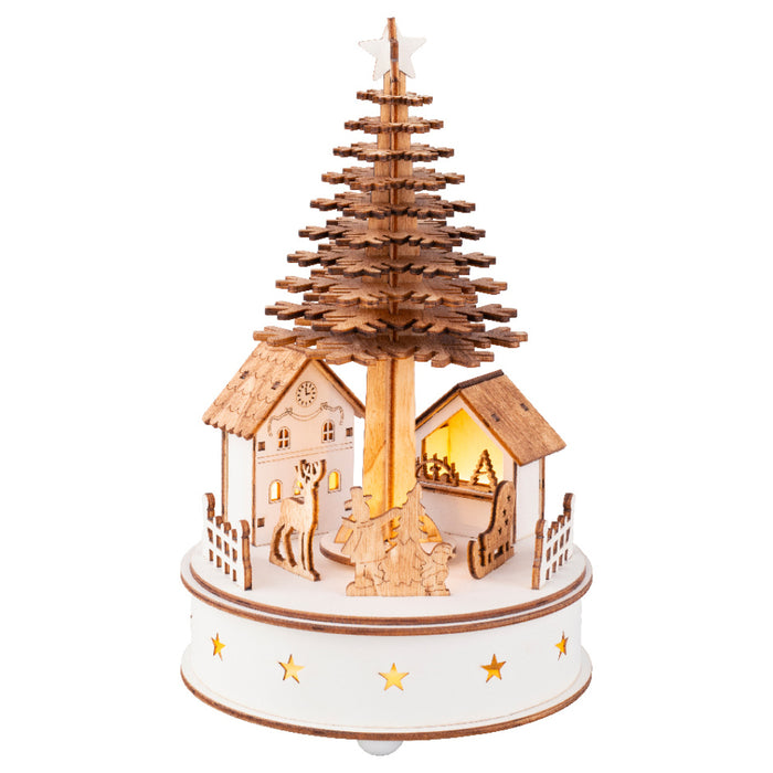 Kaemingk Led Village Tree Scenery Plywood