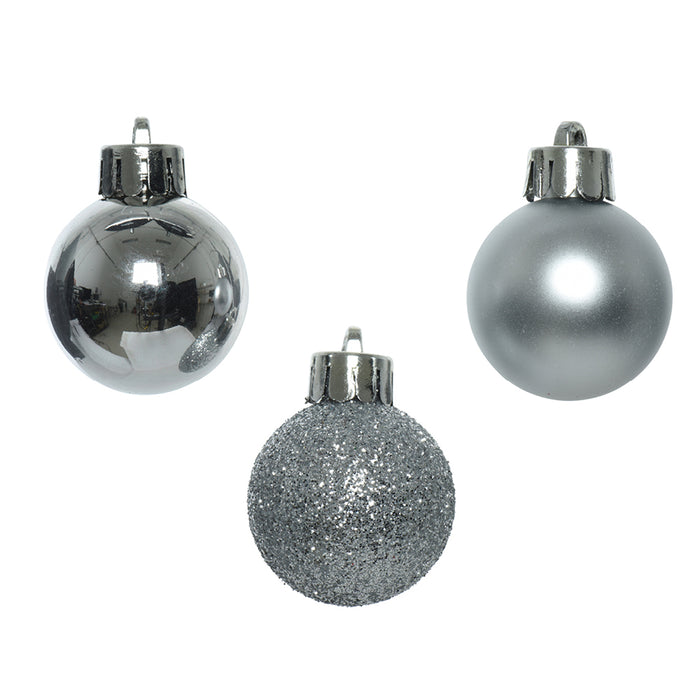 Kaemingk Silver Gold Shatterproof Baubles Mix (3cm)