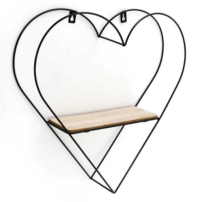 Sifcon 41cm Wire Heart Wall Shelf