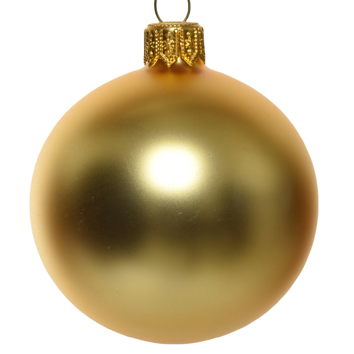 Kaemingk 6pk Glass Bauble Matt Gold 8cm