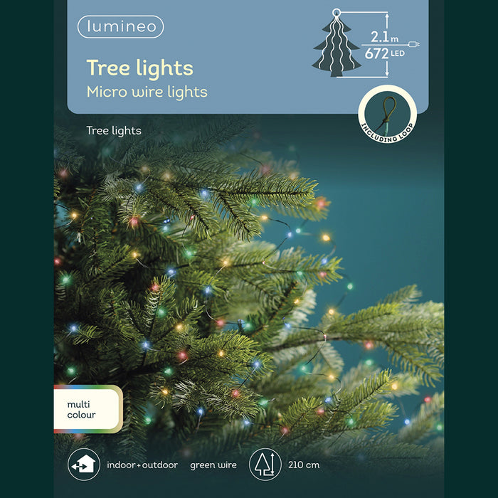 Kaemingk Micro LED Multi Colour Tree Bunch Lights (210cm)