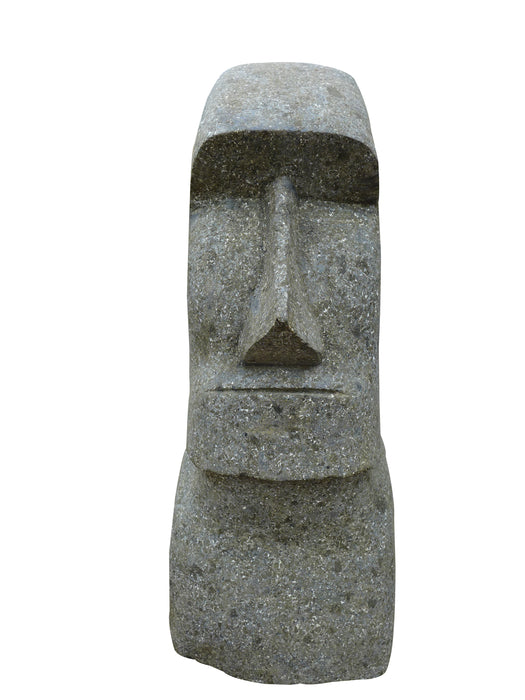 Moai Head Natural Basanite Stone 30cm