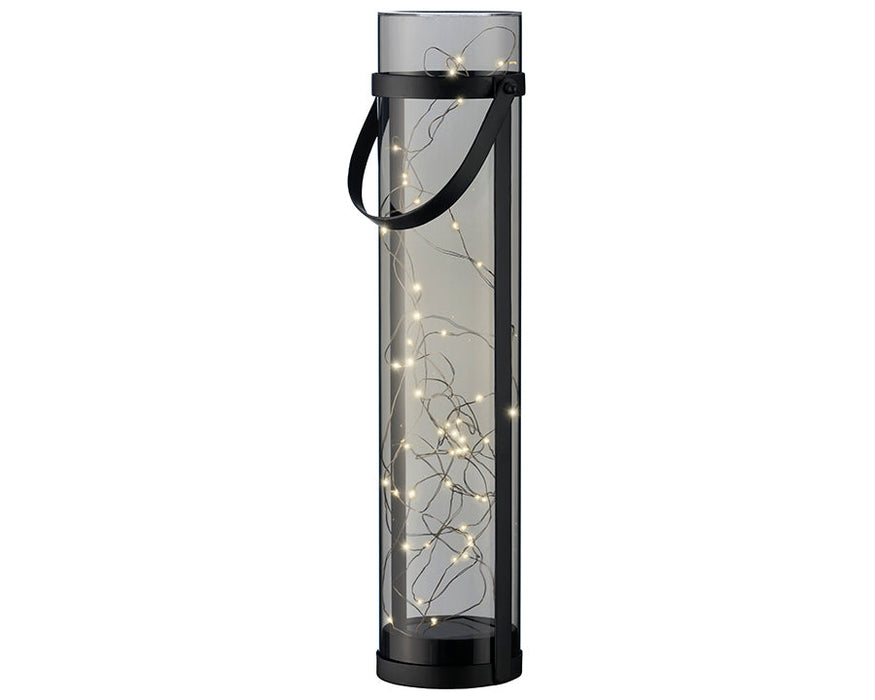 Kaemingk Virtus Solar Lantern Acrylic Steady Grey