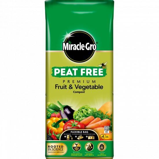 Miracle-Gro Peat Free Premium Fruit & Vegetable Compost 42Ltr